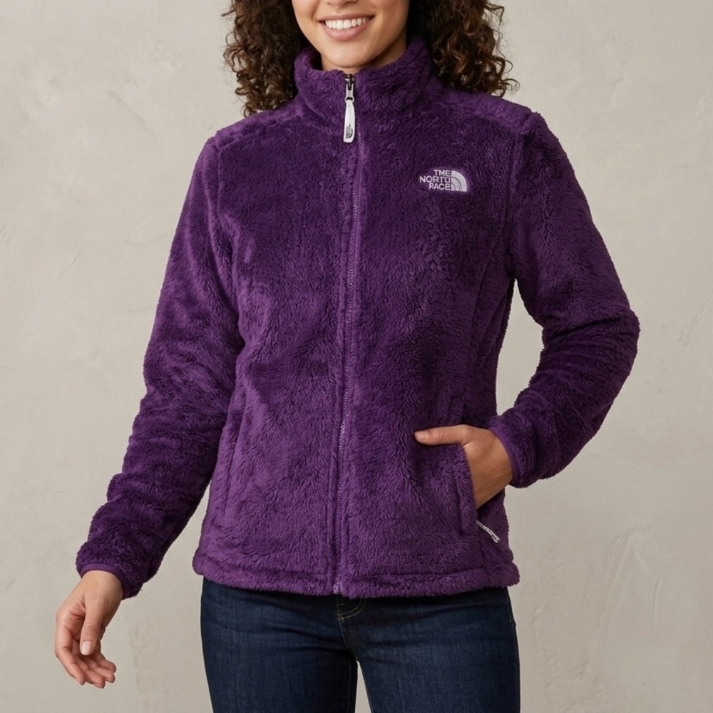 THE NORTH FACE Purple Osito Full-Zip Fleece Jacket Size